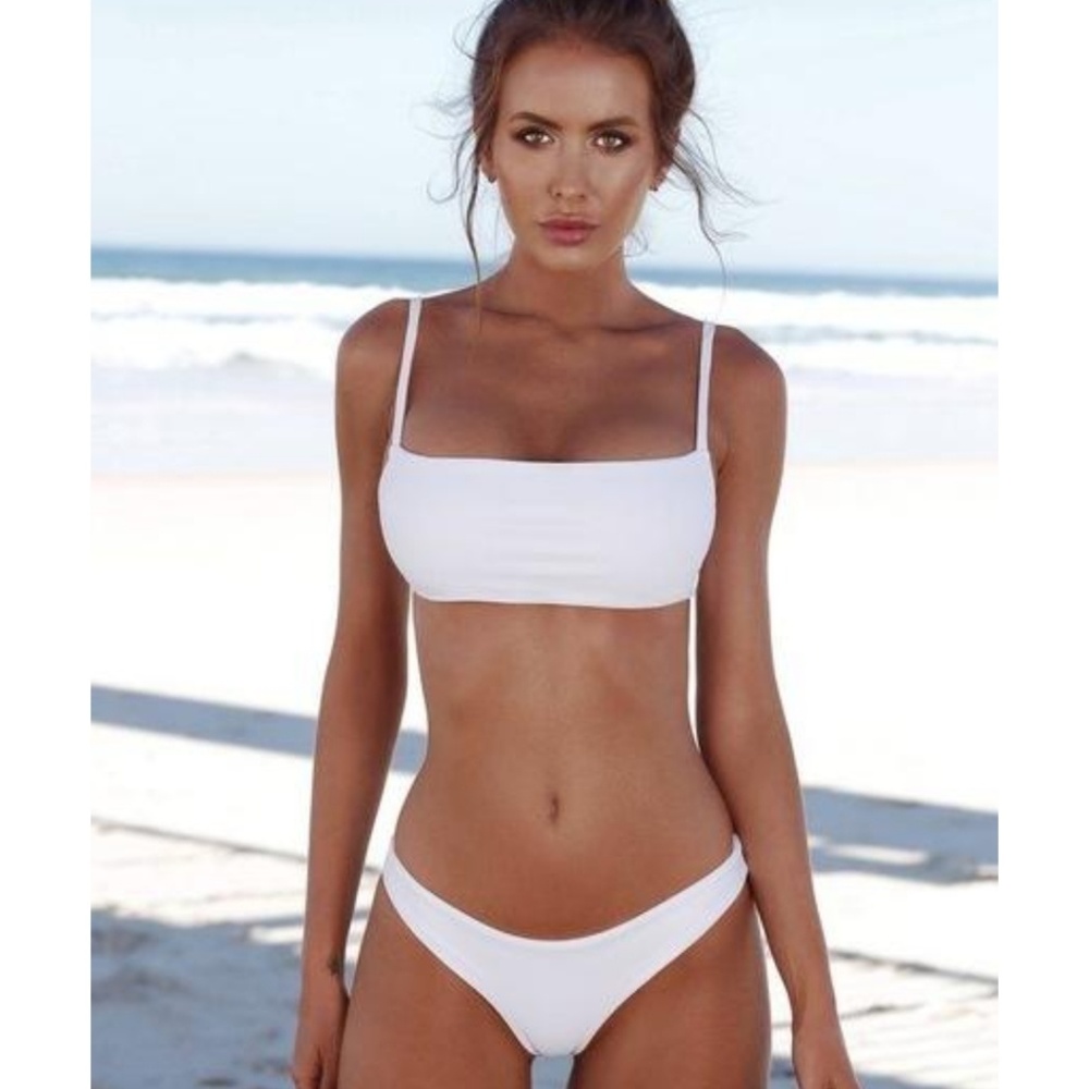 White bikini set